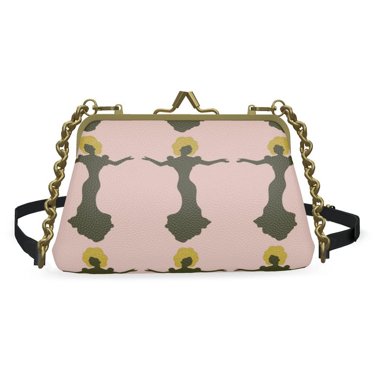 Dancing Lady Framed Clutch in Bubble