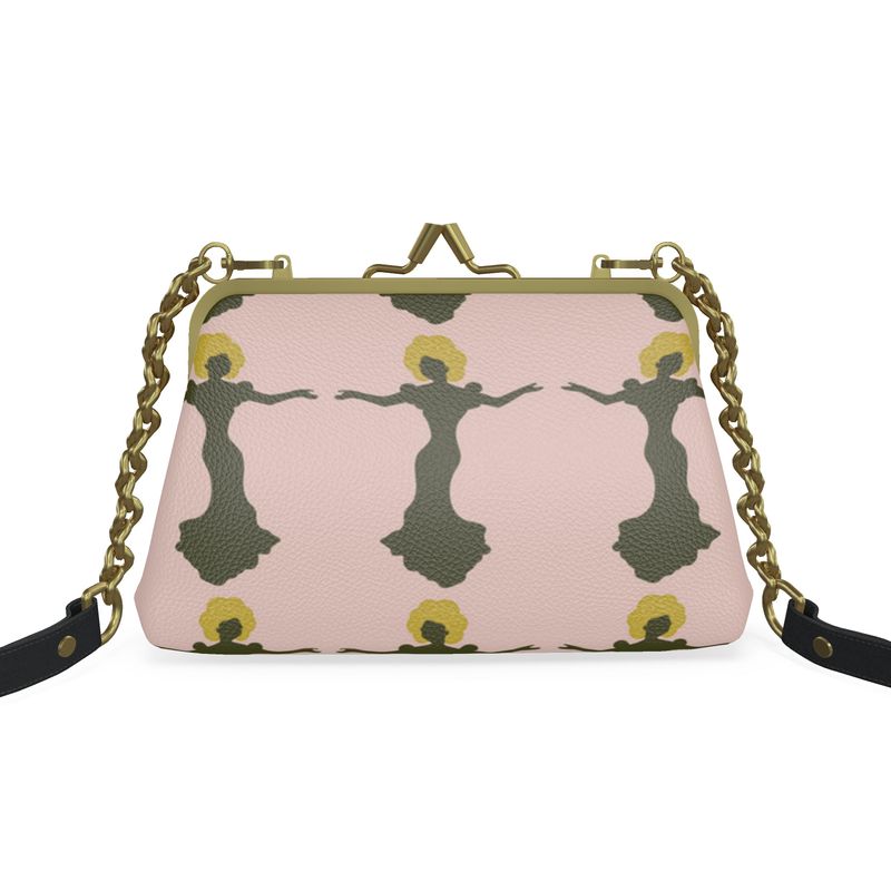 Dancing Lady Framed Clutch in Bubble