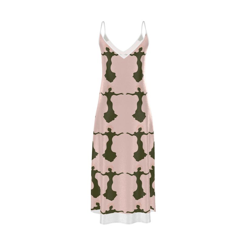 Strawberry Chiffon Saunter Slip Dress