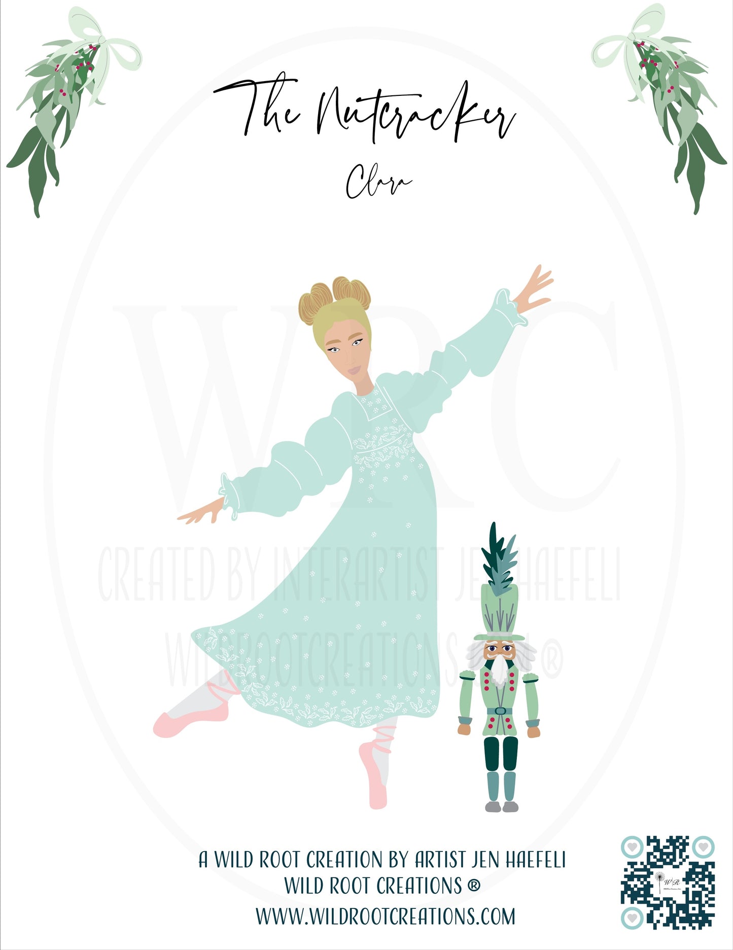 Clara from the Wild Root Creations Nutcracker Paper Doll Series