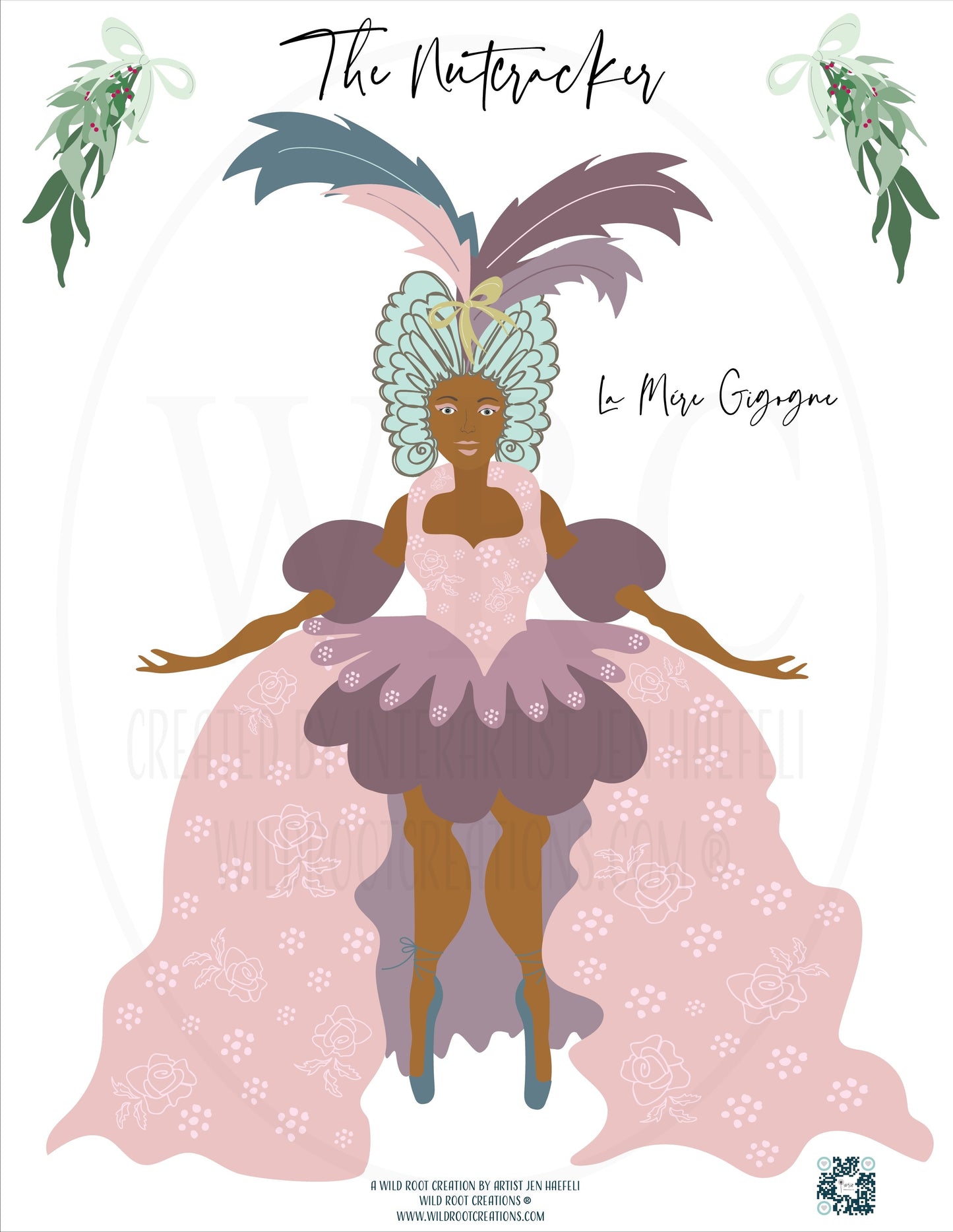 La Mére Gigogne (Madame Ginger) from the Wild Root Creations Nutcracker Paper Doll Series (Copy) (Copy)