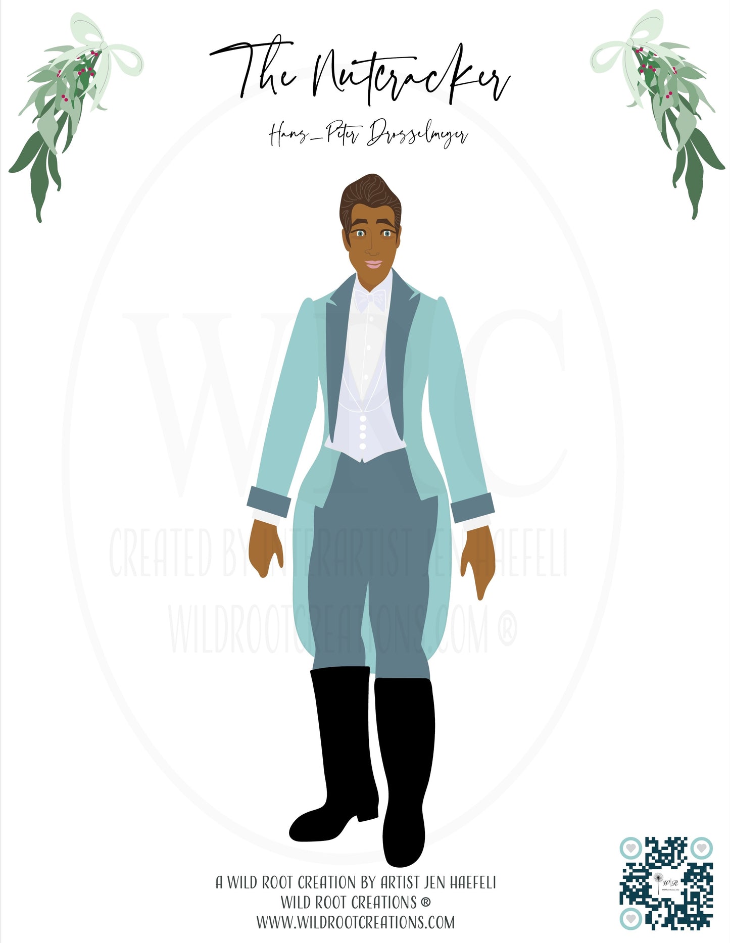 Hans-Peter from the Wild Root Creations Nutcracker Paper Doll Series