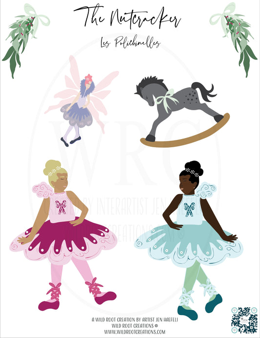 Les Polichinelles from the Wild Root Creations Nutcracker Paper Doll Series (Copy) (Copy) (Copy) (Copy) (Copy)