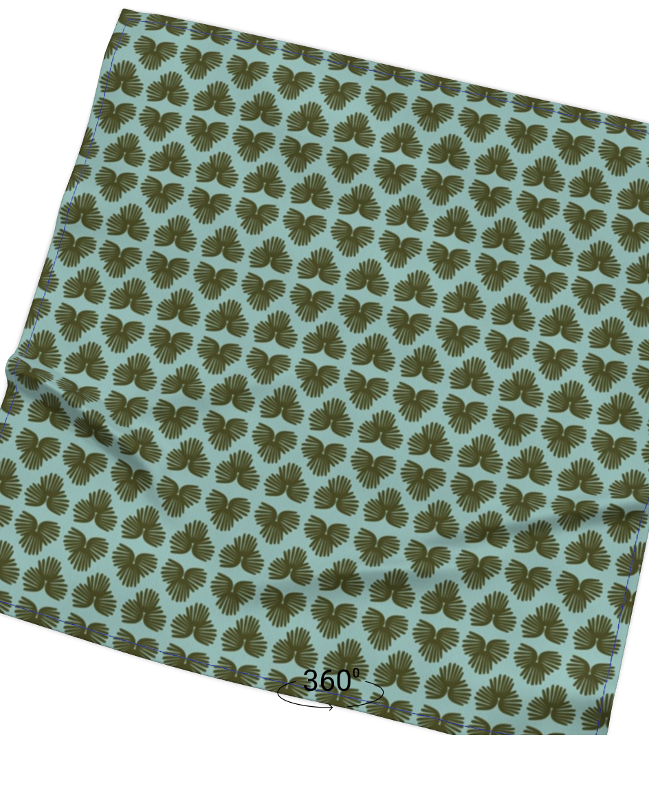 Saunter: Fauna in Parisian Blue Repeat Pattern