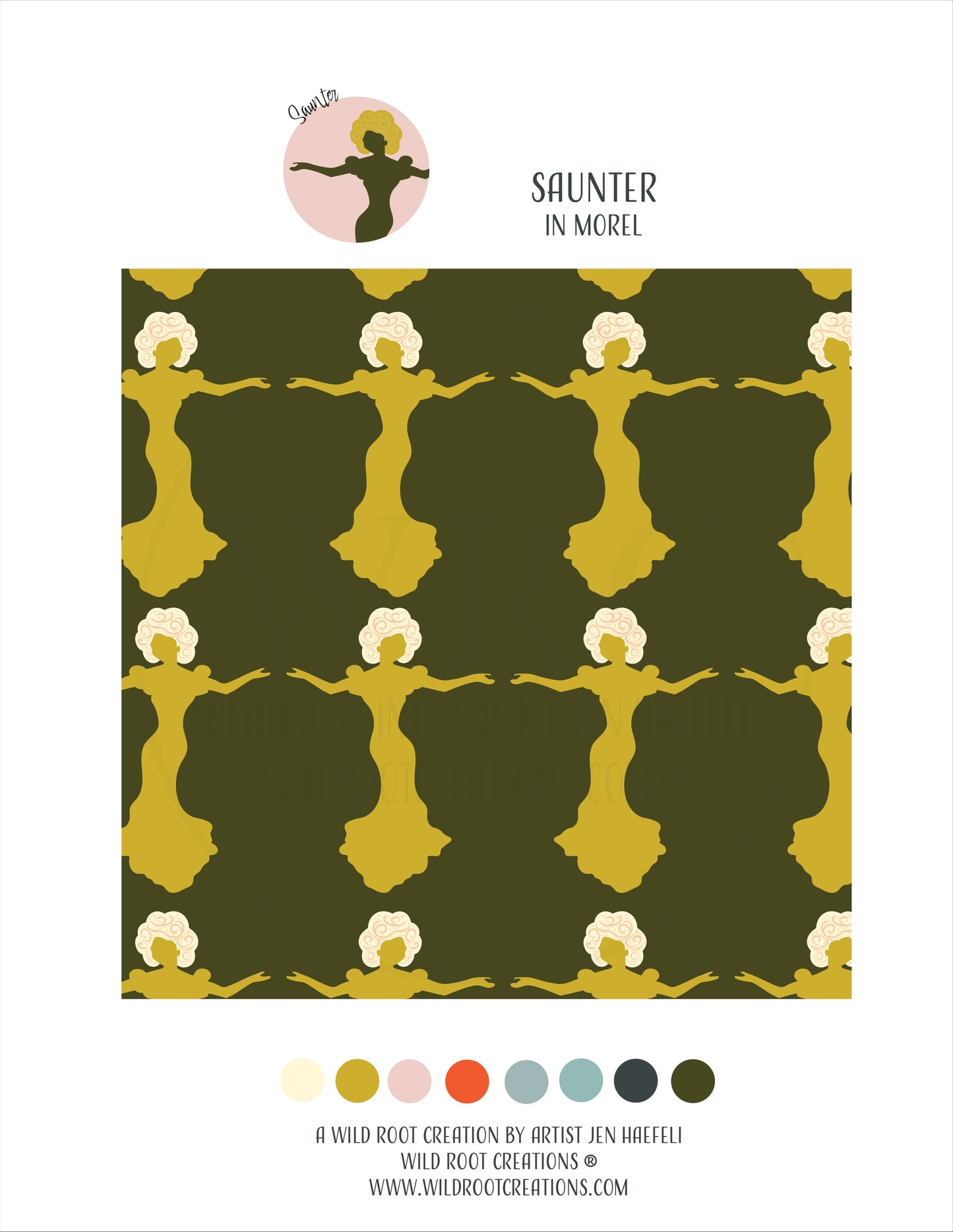 Saunter: Saunter in Morel Repeat Pattern