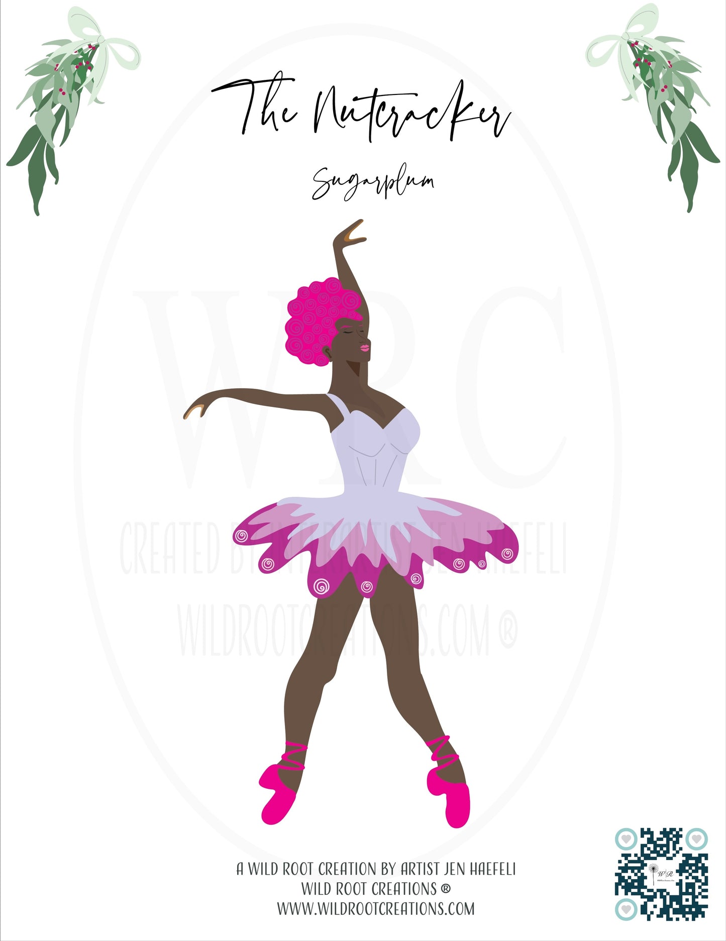 Sugarplum from the Wild Root Creations Nutcracker Paper Doll Series