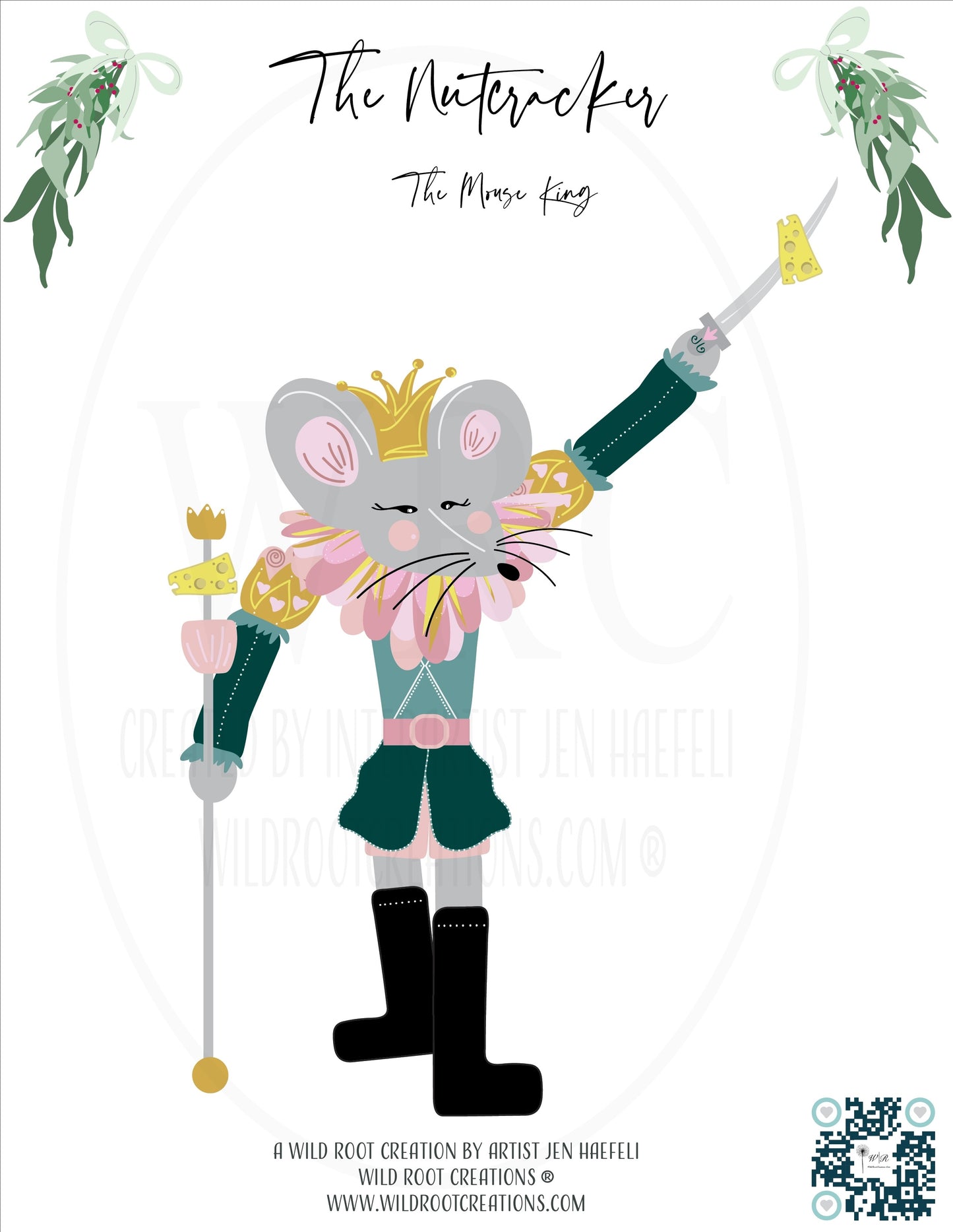 The Mouse King from the Wild Root Creations Nutcracker Paper Doll Series